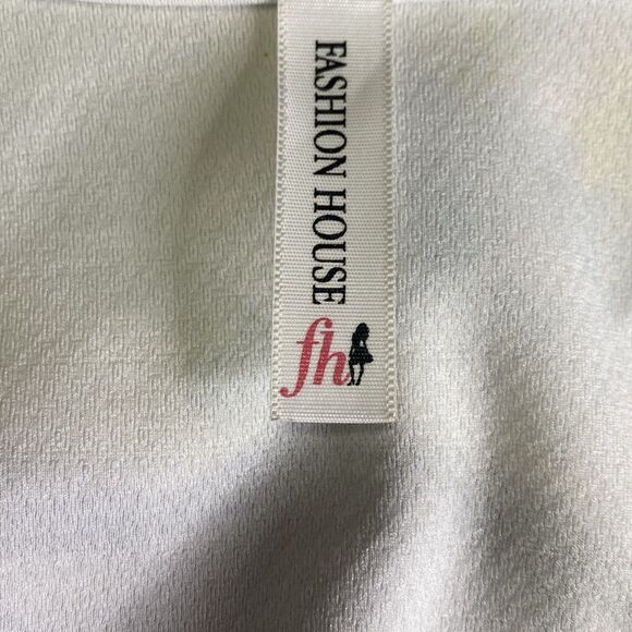 Fashion House Body-con Fitted Knee Length V Neck Jersey Knit Floral Dress Size L - Picture 7 of 8